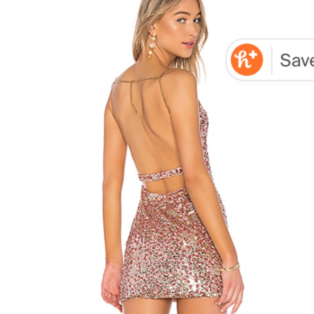 Hours vega dress size XS rose gold sequin mini